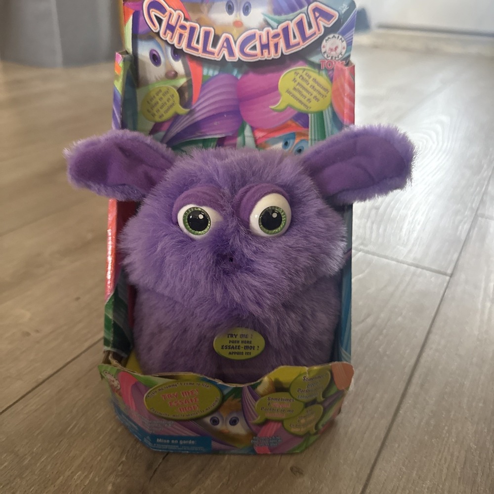Vtg 1998 Interactive Trendmasters Chilla Chilla Purple Stuffed Plush Sound Works